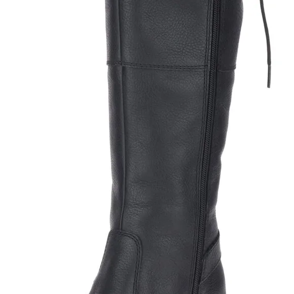 Harley-Davidson Black Knee-High Lace-Up Heeled Boots - Picture 3 of 12